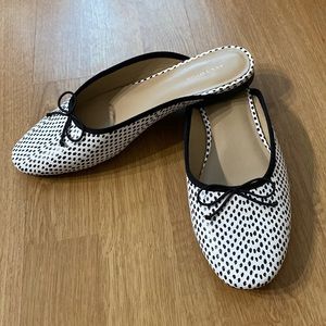 NIB Ann Taylor Maxine Snake Ballet Flat Slide Shoe Sz 7